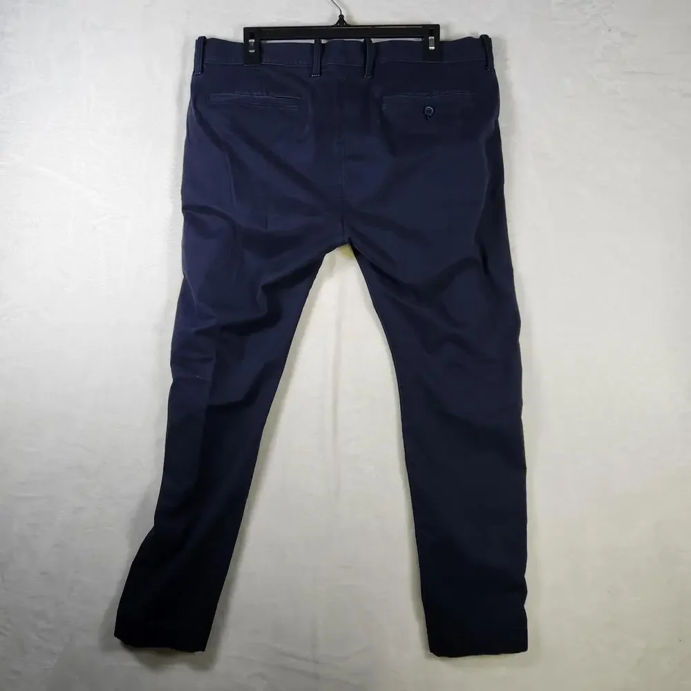 J.Crew Flex Skinny Chino Pants W36 L30 Navy Blue Stretch Casual Workwear‎